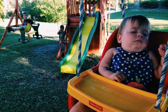 Napping in the swing